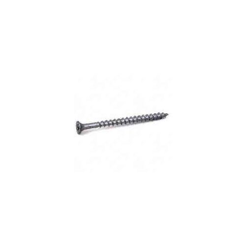 0 Deck Screw, #8 Thread, 3 in L, Coarse Thread, Bugle Head, Phillips Drive, Sharp Point, Silver Dacrotized