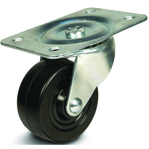 C-GD40RS Swivel Caster, 4 in Dia Wheel, 1-1/4 in W Wheel, Rubber Wheel, 200 lb