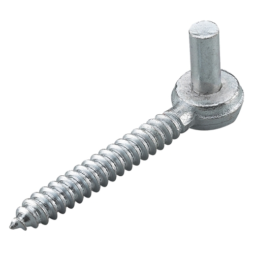 Screw Hook, 5 in L, Steel, Zinc