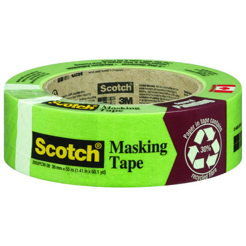 SCOTCHBLUE 2055-36NP 2055PCW - 36 MM Masking Tape, 55 m L, 36 mm W, Crepe Paper Backing, Green