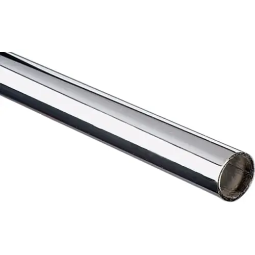 KV 750 Round Closet Rod, 1-5/32 in ID x 1-5/16 in OD Dia, 72 in L, Steel, Chrome