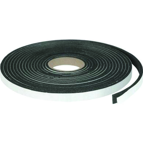 Foam Tape, 3/4 in W, 10 ft L, 1/4 in Thick, Sponge Rubber, Black