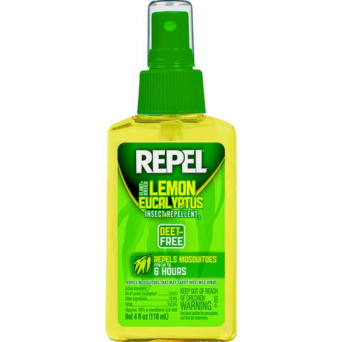 Repel HG-94109W HG-94109 Insect lent, 4 fl-oz Bottle, Liquid, Yellow, Lemon Eucalyptus