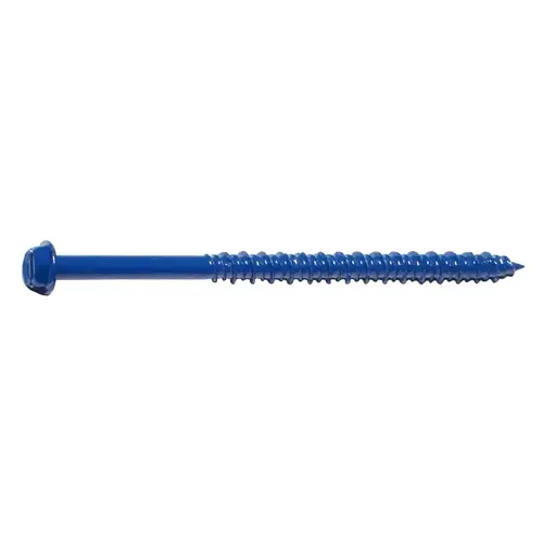 10529 Masonry Screw, 3/16 in Dia, 3-1/4 in L, Steel, Zinc - pack of 15