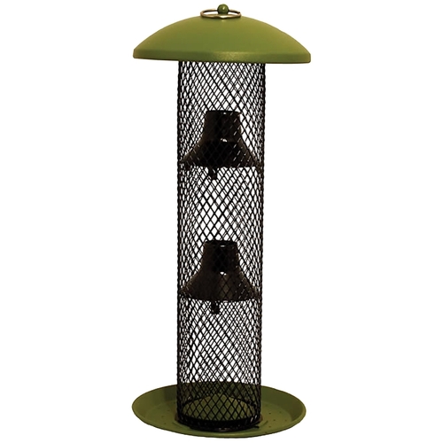 Perky-Pet GSS00347 NO/NO Wild Bird Feeder, 16-1/2 in H, 1.5 lb, Metal, Green, Powder-Coated, Hanging Mounting