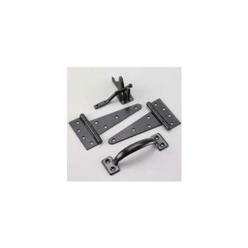 Gate Hardware Kit, Steel, Black, Matte