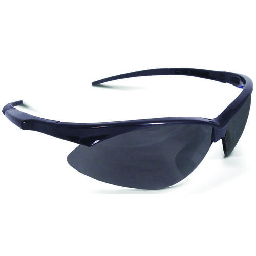 Safety Glasses, Hard-Coated Lens, Black Frame - pack of 12