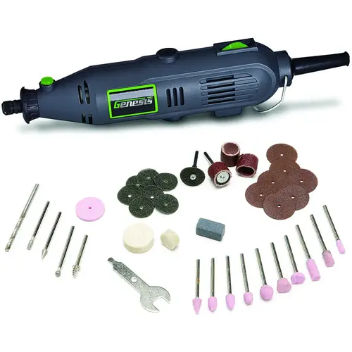 Rotary Tool, 1 A, 1/8 in Chuck, Keyless Chuck, 8000 to 30,000 rpm Speed