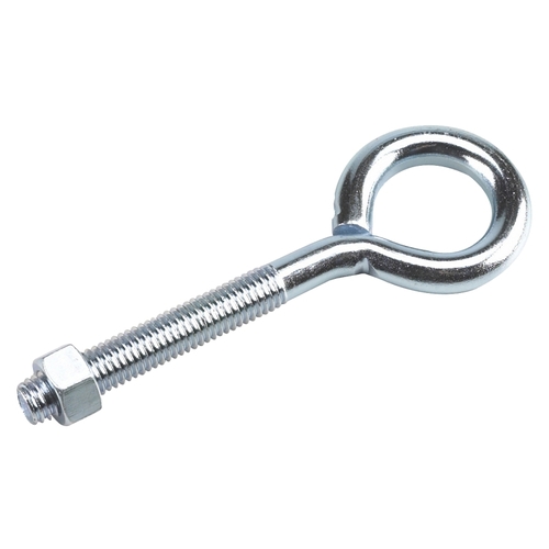 Eye Bolt with Nut, 1/2 in Dia Eye, 300 lb Working Load, Steel, Zinc - pack of 10