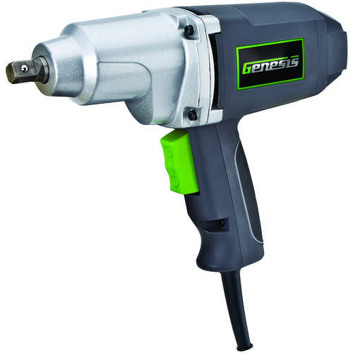 Genesis GIW3075K Impact Wrench Kit, 7.5 A, 1/2 in Drive, Square Drive, 0 to 2700 ipm, 0 to 2100 rpm Speed