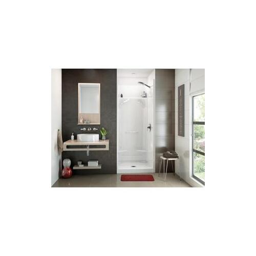 MAAX 148018-000-002-29 Essence Series Shower Stall, 31-7/8 in L, 32 in W, 76 in H, Fiberglass, Alcove Installation White