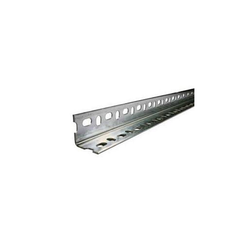 Mekano Series Perforated Angle Stock, 72 in L, 5/64 in Thick, Steel, Hot-Dipped Galvanized