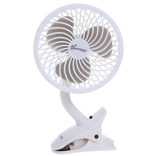 EZY-Fit Series L2317 Clip-On Fan, Deluxe, White, For: Strollers, Desk, Tabletops, Cribs, Playpens and More