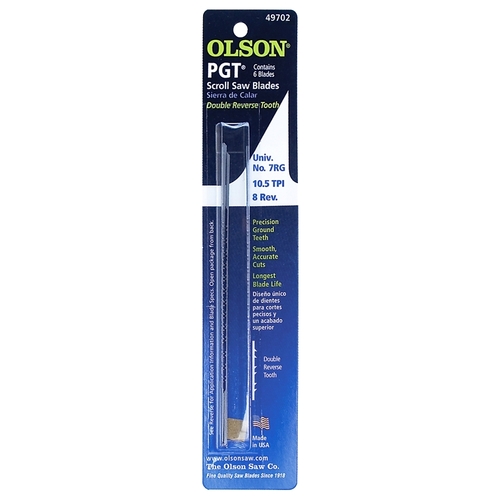 OLSON SAW PG49702 BLADE SCRL SAW 0.047X0.018X5IN - pack of 6