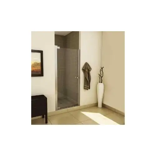 Shower Door, Clear Glass, Frameless Frame, Aluminum Frame Chrome-Plated