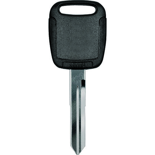 Chip key Blank, Solid Brass, For: Mitsubishi Vehicle Locks Black/Silver