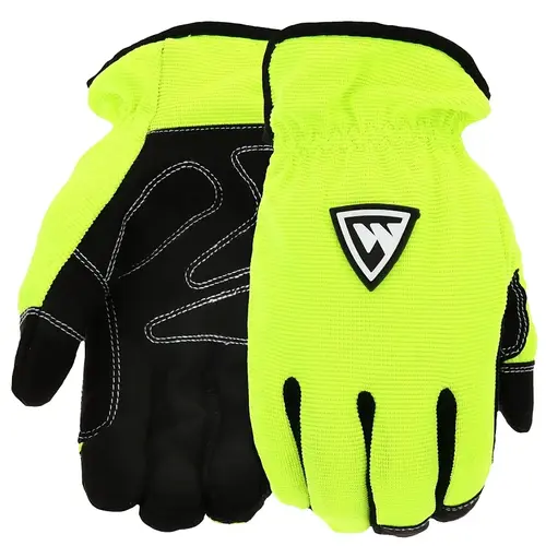 Boss 96555-L GLOVE MECHANIC SYN PALM ORNG L Pair