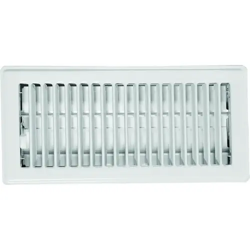 IMPERIAL RG0267 Floor Register, 5-1/4 in L, 13-1/4 in W, Steel White