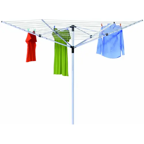 Honey-Can-Do DRY-09068 DRY-05262 Umbrella Clothes Dryer, 57 in L, Steel, White