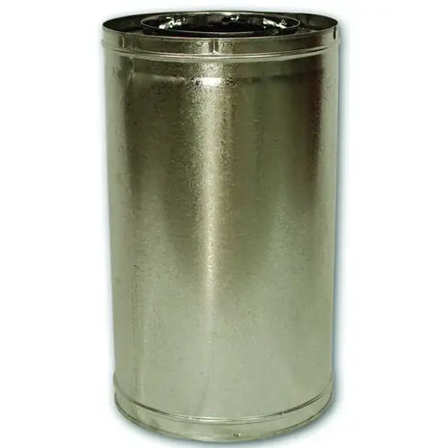Comfort Flame 18-8DM Chimney Pipe, 12-3/8 in OD, 18 in L, Galvanized Steel