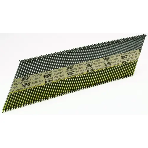 Senco K628ASBXN Collated Nail, 3-1/4 in L, 15 to 23 Gauge, Galvanized, Full Round Head, Ring Shank - pack of 2500