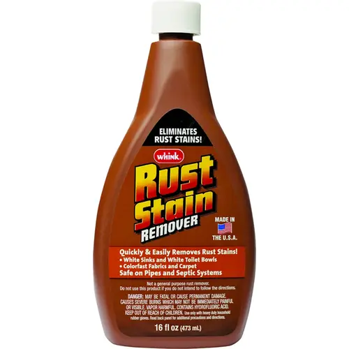 Whink 01291 Rust and Stain Remover, 16 oz, Liquid, Acrid