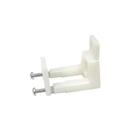 Adjustable Lower Door Guide, Plastic, White, Wall Mounting