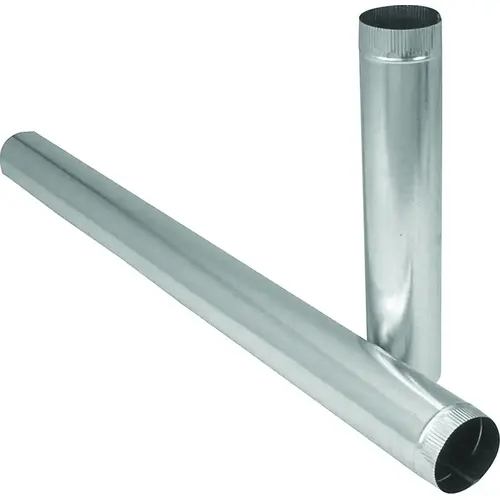 Round Pipe, 4 in Dia, 30 in L, 30 Gauge, Galvanized Steel - pack of 10