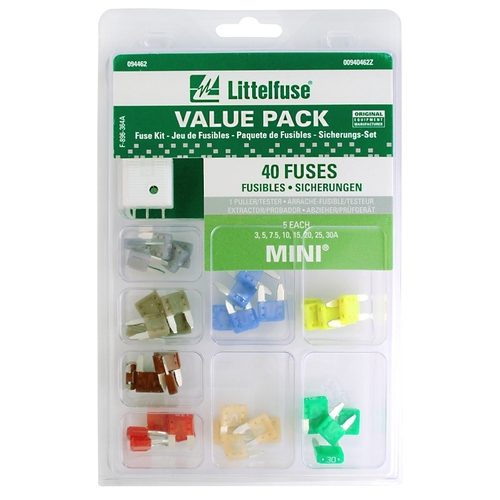 Littelfuse, Inc 00940462Z Fuse Kit, 32 VAC/VDC, 3 to 30 A - pack of 40