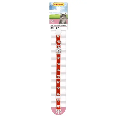Ruffin It 7N39249 39249 Adjustable Breakaway Cat Collar, 3/8 in W Collar, 8 to 12 in L Collar, Fastening Method: Buckle Assorted