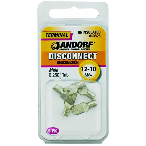 Disconnect Terminal, 12 to 10 AWG Wire, Copper Contact - pack of 5