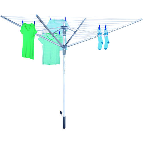 Honey-Can-Do DRY-04252 Umbrella Clothes Dryer, 78 in L, Aluminum, Silver