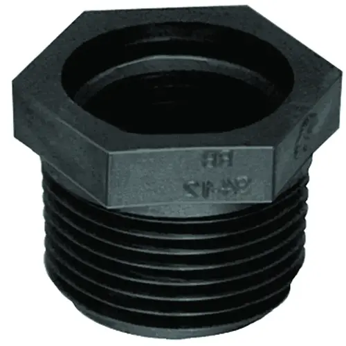 RB10-12P Reducing Pipe Bushing, 1 x 1/2 in, MPT x FPT, Black - pack of 5