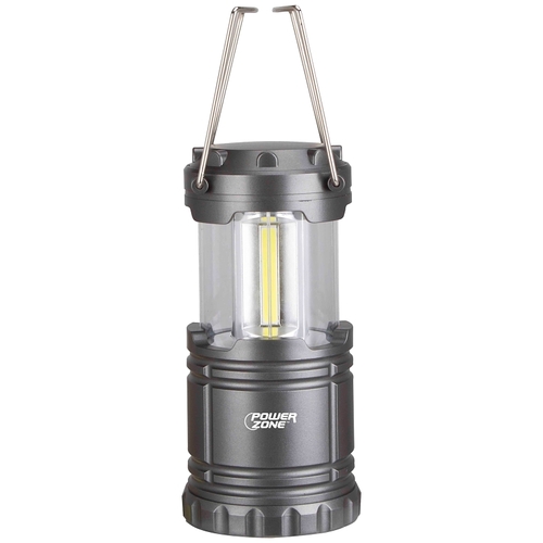 Power Zone LP-6378-COB Collapsible Camping Lantern, Led Lamp, White Light,  Abs, Silvery Black Gun-Metal Finish: Area Lanterns (045734667723-1)