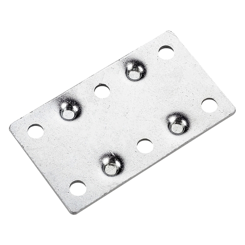 Mending Plate, 2-1/2 in L, 1-3/8 in W, Steel, Zinc - pack of 4