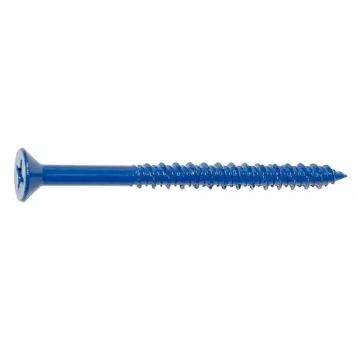 10544 Masonry Screw, 1/4 in Dia, 3-1/4 in L, Steel Blue Ruspert - pack of 10