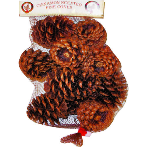 Santas Forest 70410-20 Christmas Specialty Decoration, Scented Pine Cone, Natural Wood/Cinnamon Oil, Brown