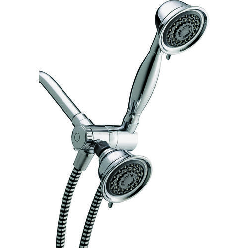 PowerSpray+ Series VAT-313E-343DE Dual Shower Head System, 1.8 gpm, 6-Spray Function, Polished Chrome