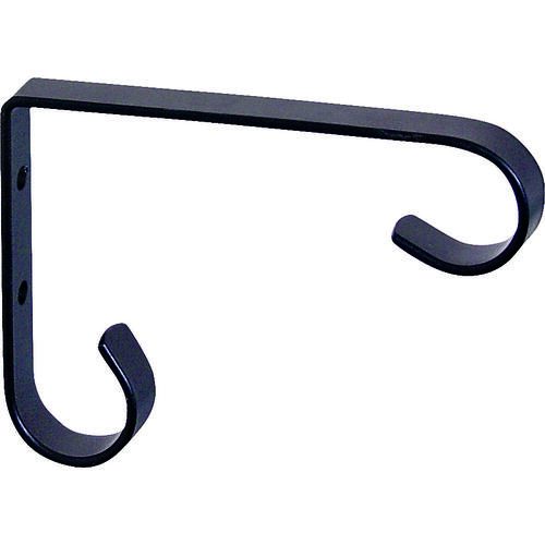 Plant Bracket, 4-1/4 L, Steel, Black, Wall Mount Mounting