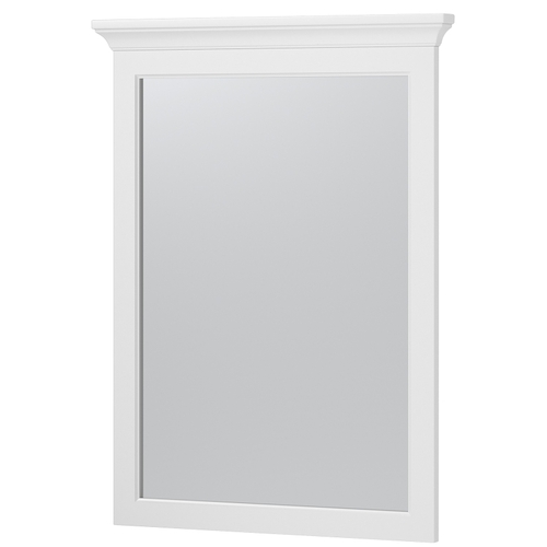 Hollis Series Framed Mirror, 32 in L, 24 in W, White Frame, Hanging Installation