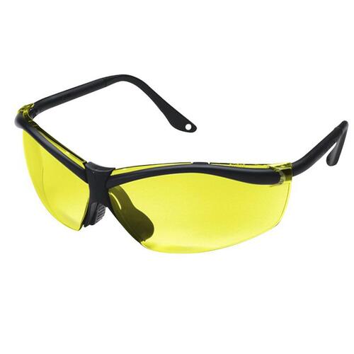 Sport-Inspired Safety Eyewear, Anti-Scratch Lens, Semi-Rimless Frame, Black Frame