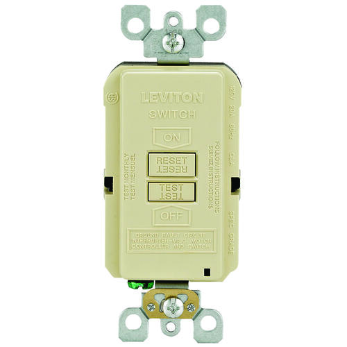 001-GFRBF-00I GFCI Receptacle, 125 V, 20 A, NEMA: NEMA WD-6