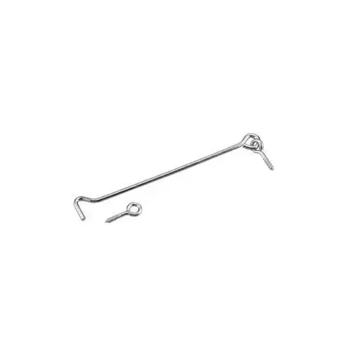 Gate Hook and Eye, 3.3 mm Dia Wire, Steel, Zinc