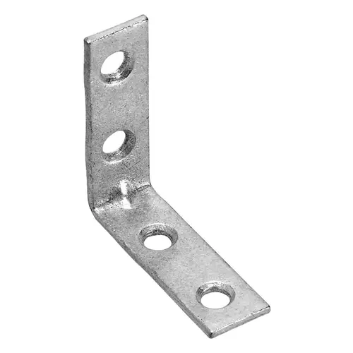 Corner Brace, 5/8 in W, 2 in H, Steel, Galvanized, 2.6 mm Thick Material