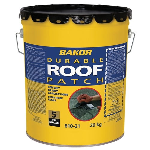 BAKOR Series Wet/Dry Roofing Patch, Black, 5 gal Pail, Liquid