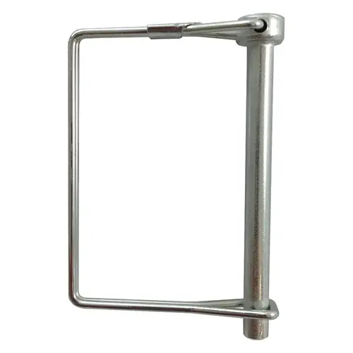 Quick Pin Square Bail, 2-1/2 in L Usable, Metal, Zinc