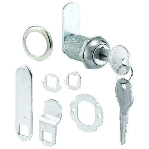 Defender Security U 9945KA Drawer and Cabinet Lock, Keyed Lock, Y11 Yale Keyway, Stainless Steel, Chrome