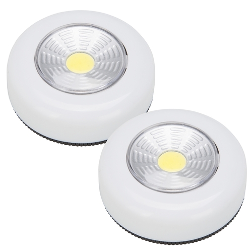 LED Puck Light, LED-Lamp, LED Lamp, 35 Lumens, ABS Fixture, White Fixture, White Fixture