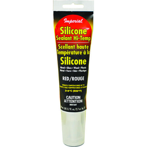 Silicone Sealant, Paste, Red, 2.7 oz Tube