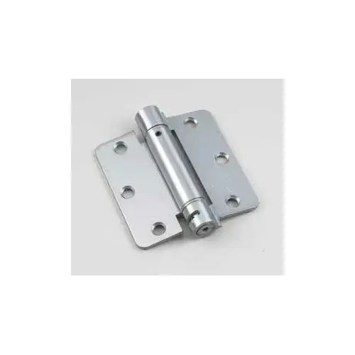 Adjustable Spring Hinge, Steel, Brass, Non-Removable Pin, Full Mortise Mounting, 35 lb